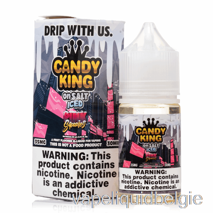 Vape-vloeistof Ijskoude Roze Vierkanten - Snoepkoning Op Zout - 30 Ml 35 Mg